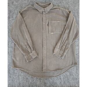 Drake Waterfowl Mens 2xl Flannel Plaid Button Up Shirt Zip Pocket Outdoors